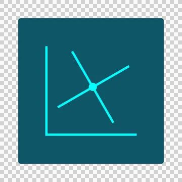 Simultaneous Equations – Two Intersecting Lines with Marked Solution Point Иллюстрация