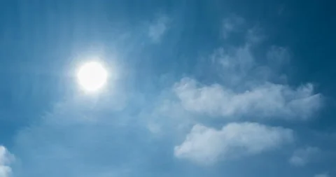 Simultaneous movement of clouds of different levels, time lapses Stock Footage 88064926