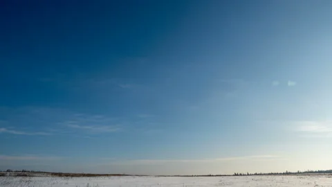 Simultaneous movement of clouds of different levels, time lapses, video loop Stock Footage 126804942