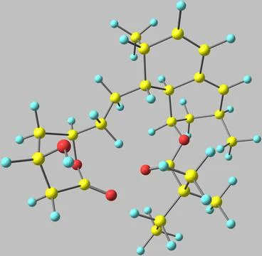 Simvastatin molecular structure isolated on grey Stock Illustration