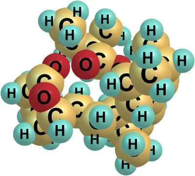 Simvastatin molecular structure isolated on white Stock Illustration