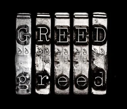 Sin of greed Stock Photos