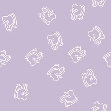Sin pray line seamless pattern Stock Illustration