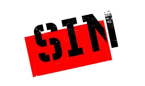 Sin rubber stamp Stock Illustration