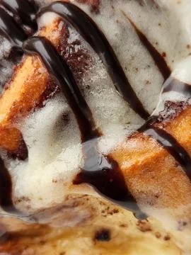 Sinabon. Chocolate synabon close-up. Appetizing cooking. Sweets Stock Photos
