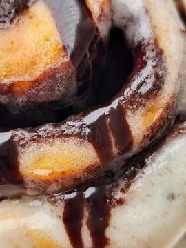 Sinabon. Chocolate synabon close-up. Appetizing cooking. Sweets Stock Photos