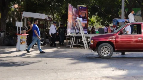 Sinaloa, Mexico -July 2019: increase of vehicles in the main avenues Stock Footage 119340985