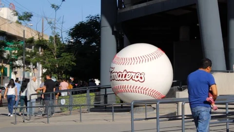 Sinaloa, Mexico - October 20 2019: The baseball stadium of the Tomateros Video stock 122467892