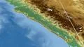 Sinaloa - Mexico region extruded. Bumps shaded 4k or 4k+ Resolution