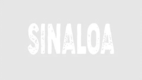 Sinaloa. White animated text. Transparent Alpha channel, 4K. Stock Footage 154885701
