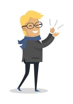 Sincere Admiration Vector Concept In Flat Design Stock Illustration