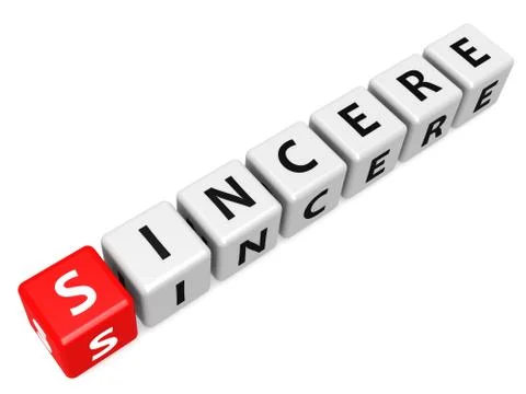 Sincere buzzword Stock Illustration