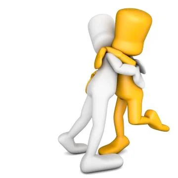 Sincere hug Stock Illustration