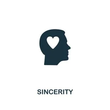 Sincerity icon. Premium style design from influencer icon collection. Pixel Stock Illustration