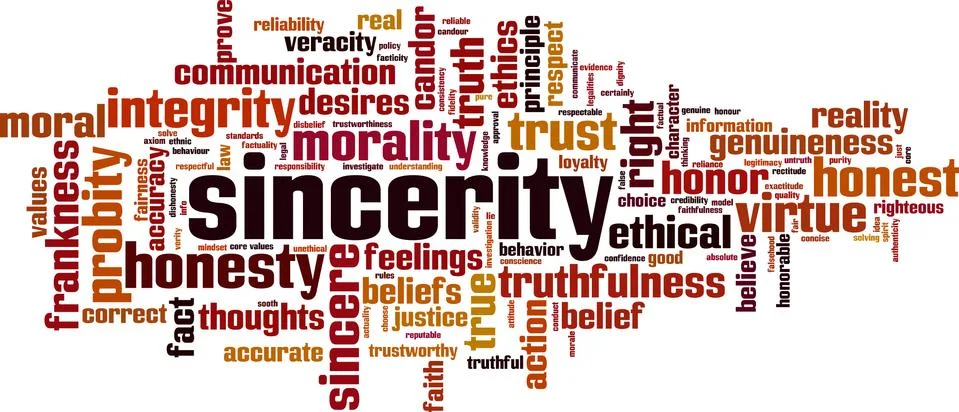 Sincerity word cloud Stockillustratie