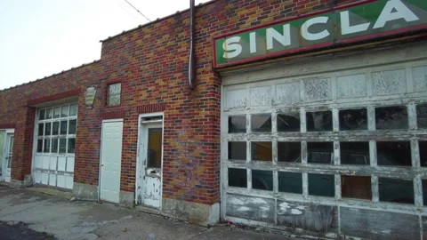 Sinclair Gas Station Stock Footage 196258642