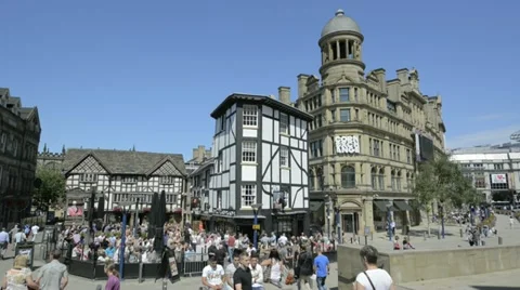 Sinclairs Corn Exchange, Manchester 库存影片 11443862