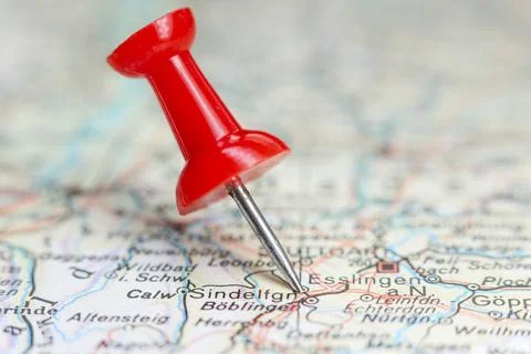 Sindelfingen, Germany pin on map Foto stock