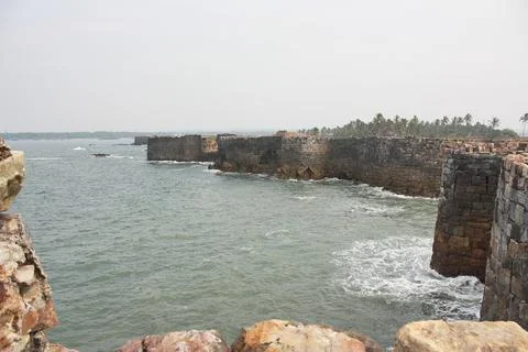 Sindhudurg Fort Location: Dandi, Malvan Stock Photos