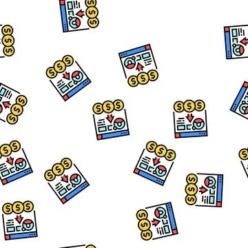 Sinding digital money to user vector seamless pattern Stockillustratie