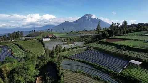 Sindoro Sumbing Mt Stock Footage 208692268
