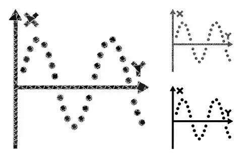 Sine plot Composition Icon of Tuberous Items Ilustración de archivo