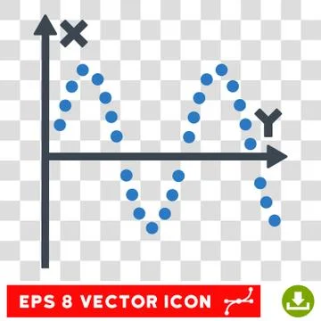 Sine Plot Eps Vector Icon Ilustración de archivo