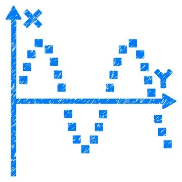 Sine Plot Grainy Texture Icon Ilustración de archivo