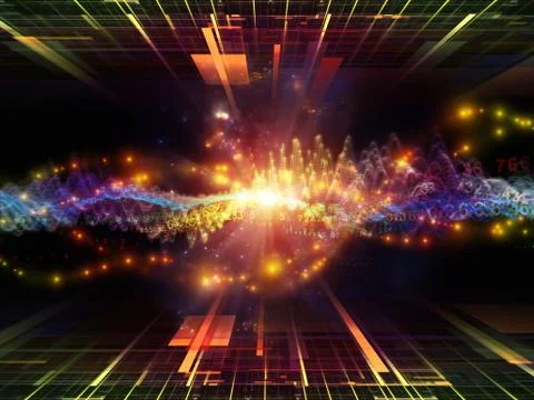 Sine Wave Abstraction Stockillustratie