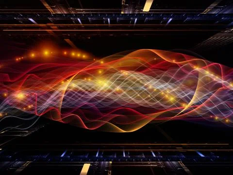 Sine Wave Arrangement Stock Illustration