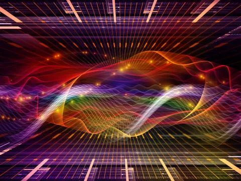 Sine Wave Arrangement Stock Illustration