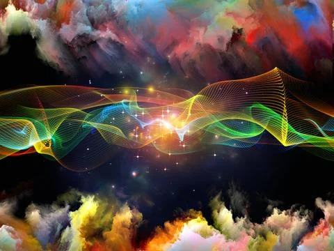 Sine Wave Backdrop Stock Illustration