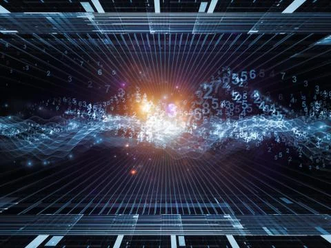 Sine Wave Computing Ilustração Stock