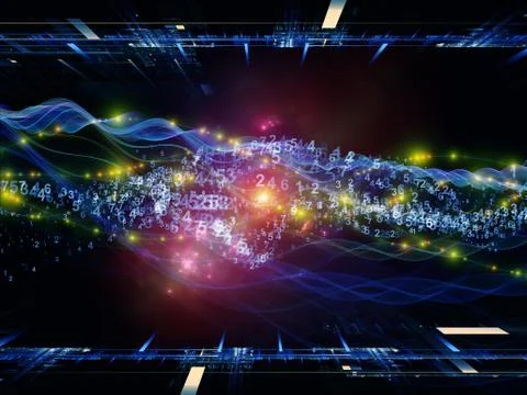 Sine Wave Computing Stock Illustration