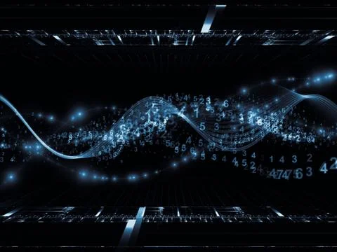 Sine Wave Computing Ilustração Stock