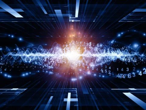 Sine Wave Computing Ilustração Stock