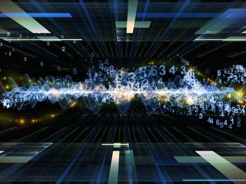 Sine Wave Computing Ilustração Stock