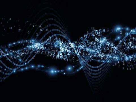 Sine Wave Digits Stockillustratie