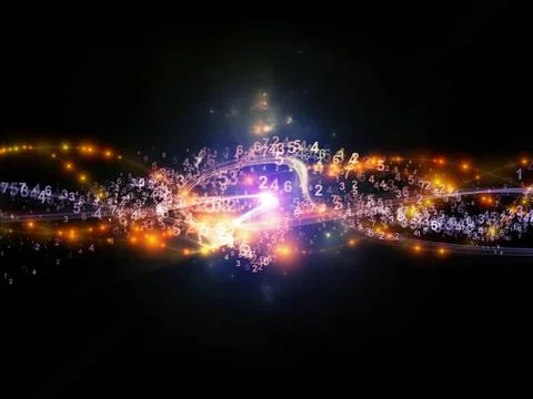 Sine Wave Digits Stock Illustration