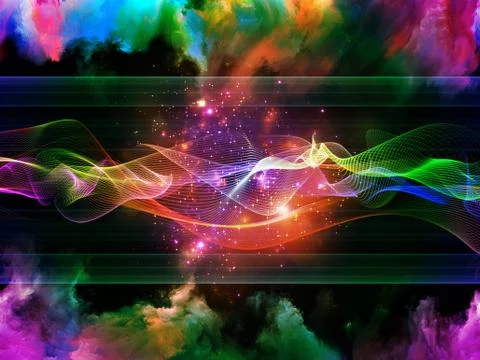 Sine Wave Evolution Illustrazione stock