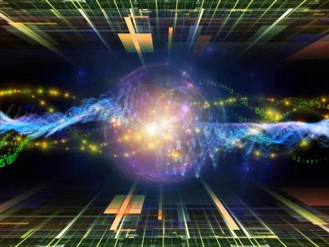 Sine Wave Lights Stock Illustration