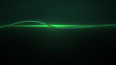 Sine Wave Motion Graphics with Green Glow on Dark Abstract Background Stock Footage 343766594