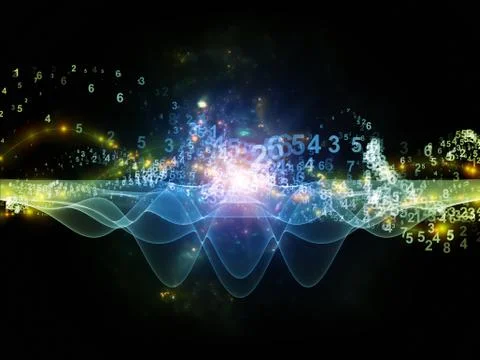 Sine Wave Processing Illustrazione stock