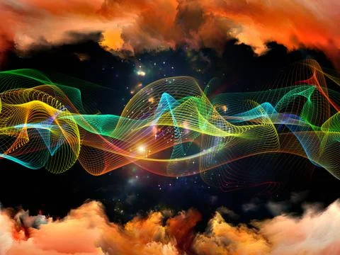 Sine Wave Propagation Stock Illustration