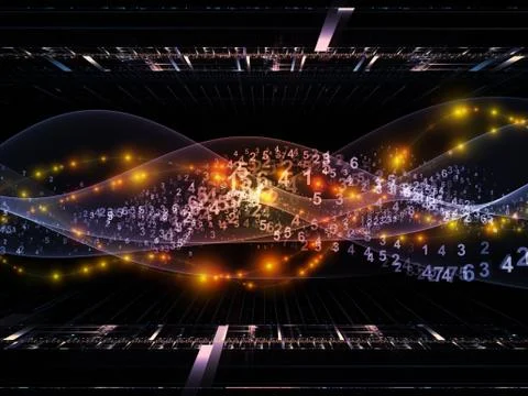 Sine Wave Stream Stock Illustration