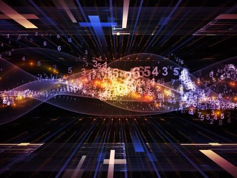 Sine Wave Stream Illustrazione stock