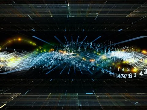 Sine Wave Stream 스톡 일러스트