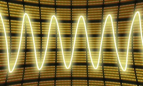 Sine waves measuring display Stock Illustration