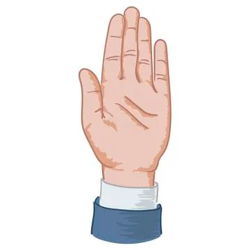 Sing up hand 库存插图