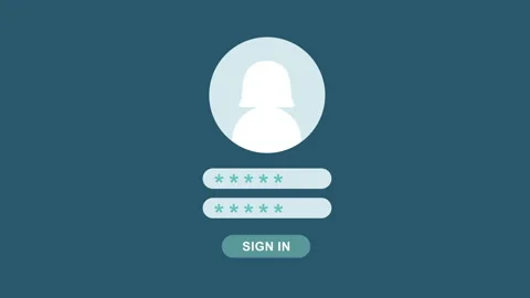 Sing In, Log In To Your Account 2d Animation with Alpha Matte Stock Footage 336161445